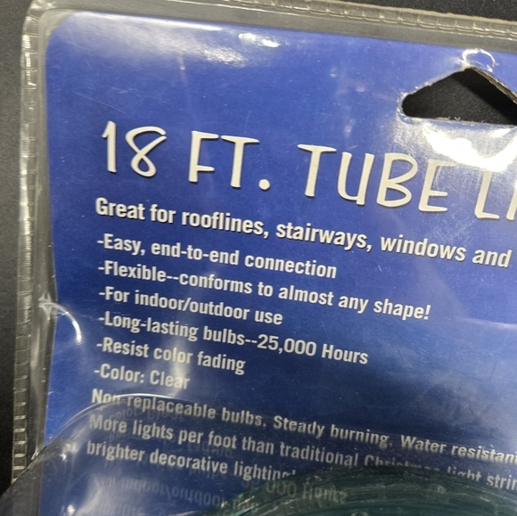 NEW Holiday Rope Lights CLEAR Tube Lights 18 Feet - Picture 4 of 5